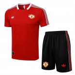 Chandal del Manchester United Manga Corta 25-26 Rojo - Pantalon Corto