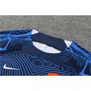 Chandal del Paises Bajos Manga Corta 2022-23 Azul - Pantalon Corto