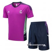 Chandal del Real Madrid Manga Corta 2022-2023 Purpura - Pantalon Corto