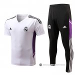 Chandal del Real Madrid Manga Corta 2022-23 Blanco y Purpura