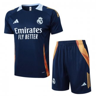 Chandal del Real Madrid Manga Corta 2024-25 Azul - Pantalon Corto