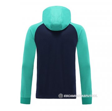Chaqueta con Capucha del Barcelona 22-23 Verde y Azul