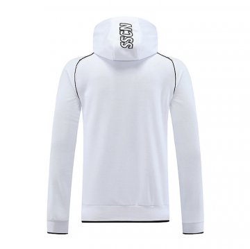 Chaqueta con Capucha del Napoli 23-24 Blanco