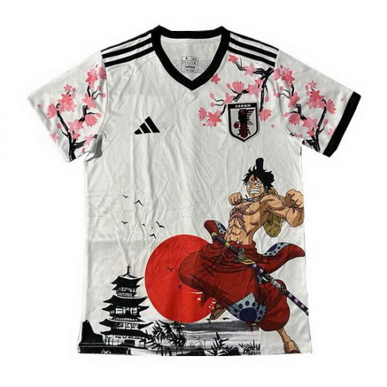 Tailandia Camiseta Japon ONE PIECE 25-26 Blanco - Haga un click en la imagen para cerrar