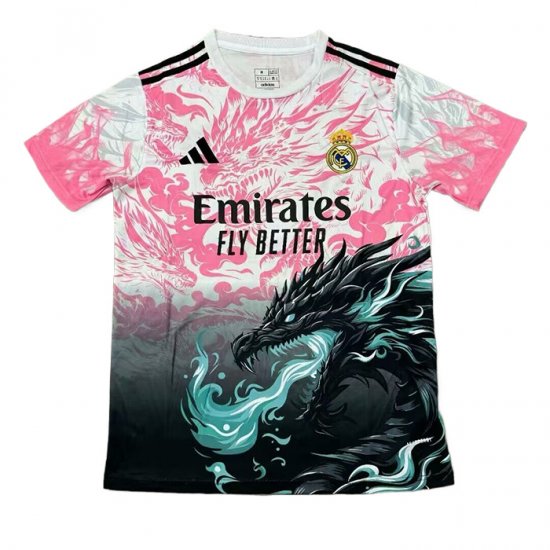 Tailandia Camiseta Real Madrid Dragon 25-26 Rosa Negro - Haga un click en la imagen para cerrar
