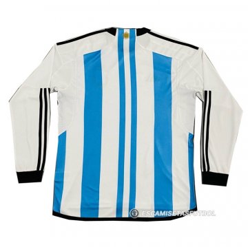 Camiseta Argentina 3 Estrellas 1ª Manga Larga 2022