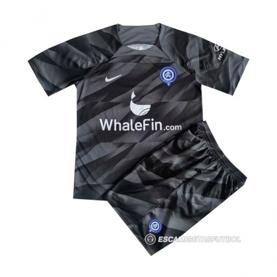Camiseta Atletico Madrid Portero Nino 23-24 Negro - Haga un click en la imagen para cerrar
