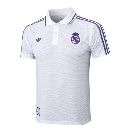 Camiseta Polo del Real Madrid 25-26 Blanco Purpura - Haga un click en la imagen para cerrar