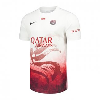 Camiseta Pre Partido del Paris Saint-Germain 25-26 Blanco Rojo
