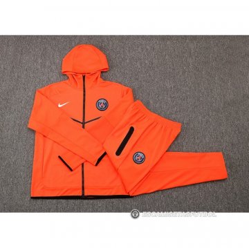 Chandal con Capucha del Paris Saint-Germain 22-23 Naranja