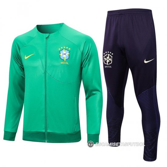 Chandal de Chaqueta del Brasil 23-24 Verde - Haga un click en la imagen para cerrar