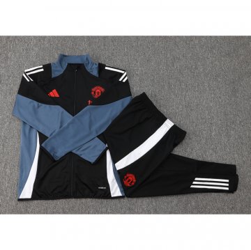 Chandal de Chaqueta del Manchester United Nino 24-25 Negro y Gris