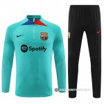 Chandal de Sudadera del Barcelona Nino 2023-24 Verde