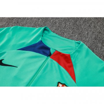 Chandal de Sudadera del Barcelona Nino 23-24 Verde Claro