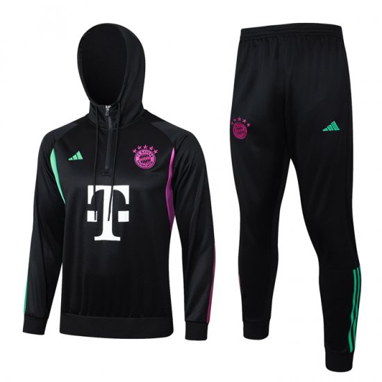 Chandal de Sudadera del Bayern Munich 23-24 Negro y Blanco - Haga un click en la imagen para cerrar