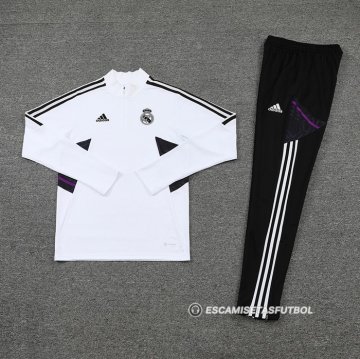 Chandal de Sudadera del Real Madrid 22-23 Blanco