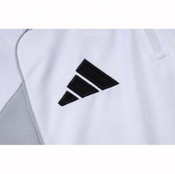 Chandal de Sudadera del Real Madrid Nino 25-26 Blanco Gris