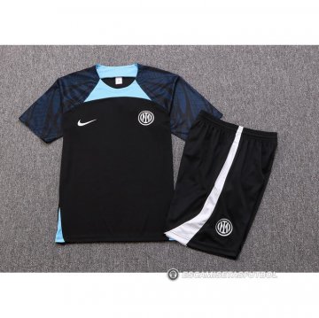 Chandal del Inter Milan Manga Corta 2022-23 Negro - Pantalon Corto