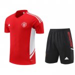 Chandal del Manchester United Manga Corta 2022-23 Rojo - Pantalon Corto
