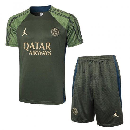 Chandal del Paris Saint-Germain Jordan Manga Corta 24-25 Verde - Pantalon Corto - Haga un click en la imagen para cerrar