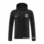 Chaqueta con Capucha del Barcelona 22-23 Negro