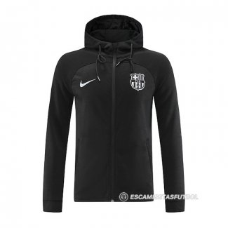 Chaqueta con Capucha del Barcelona 22-23 Negro