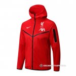 Chaqueta con Capucha del Liverpool 22-23 Rojo