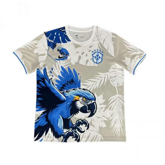 Tailandia Camiseta Brasil Special 25-26 Gris Azul - Haga un click en la imagen para cerrar