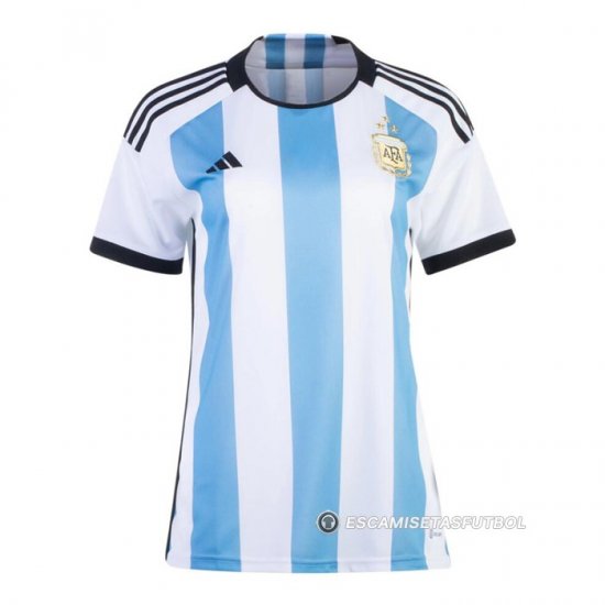 Camiseta Argentina 3 Estrellas 1ª Mujer 2022 - Haga un click en la imagen para cerrar