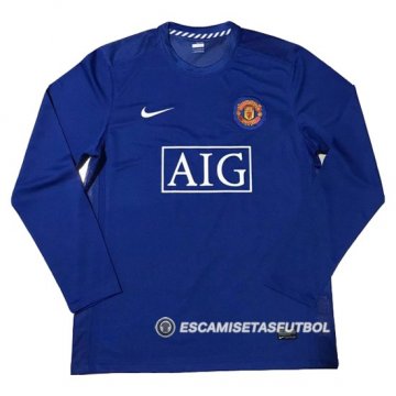 Camiseta Manchester United 2ª Manga Larga Retro 2007-2008