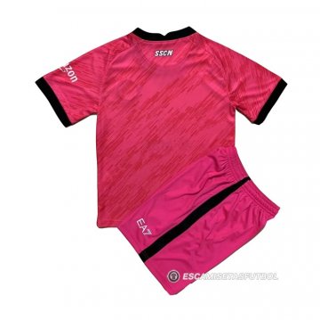 Camiseta Napoli Portero Nino 22-23 Rosa