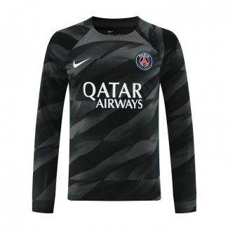 Camiseta Paris Saint-Germain Portero Manga Larga 23-24 Negro