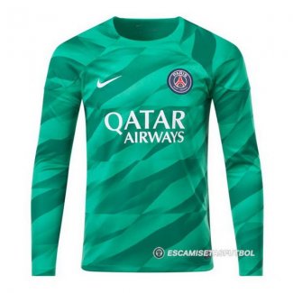 Camiseta Paris Saint-Germain Portero Manga Larga 23-24 Verde