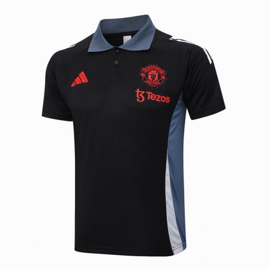 Camiseta Polo del Manchester United 24-25 Negro - Haga un click en la imagen para cerrar