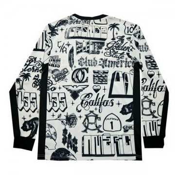 Camiseta Pre Partido del America Manga Larga 2024 Blanco