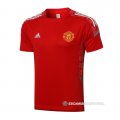 Camiseta de Entrenamiento Manchester United 21-22 Rojo