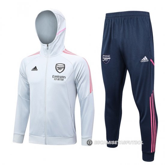 Chandal con Capucha del Arsenal 23-24 Gris - Haga un click en la imagen para cerrar
