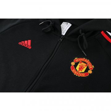Chandal con Capucha del Manchester United 22-23 Negro