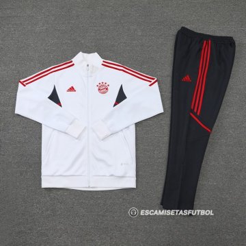 Chandal de Chaqueta del Bayern Munich Nino 22-23 Blanco