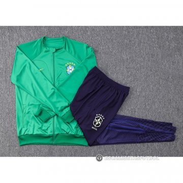 Chandal de Chaqueta del Brasil 23-24 Verde