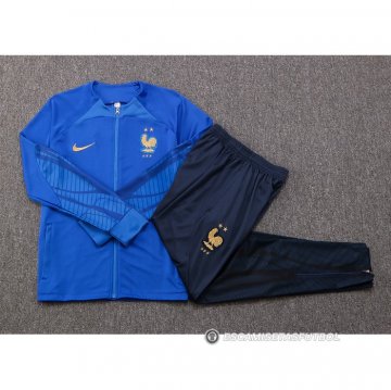 Chandal de Chaqueta del Francia Nino 2022-23 Azul