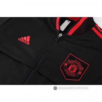 Chandal de Chaqueta del Manchester United 2022-23 Negro y Rojo