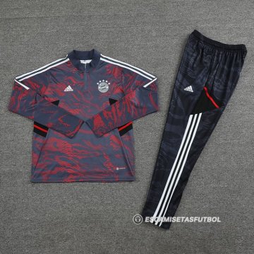 Chandal de Sudadera del Bayern Munich 22-23 Rojo y Gris