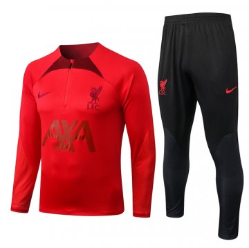 Chandal de Sudadera del Liverpool Nino 22-23 Rojo