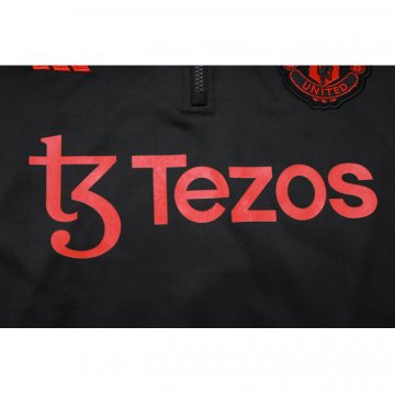 Chandal de Sudadera del Manchester United 23-24 Negro y Rojo