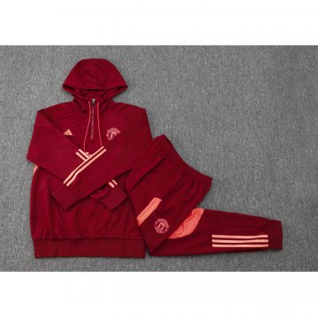 Chandal de Sudadera del Manchester United 23-24 Rojo Oscuro