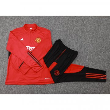 Chandal de Sudadera del Manchester United Nino 2023-2024 Rojo