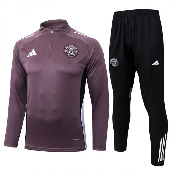 Chandal de Sudadera del Manchester United Nino 25-26 Purpura - Haga un click en la imagen para cerrar