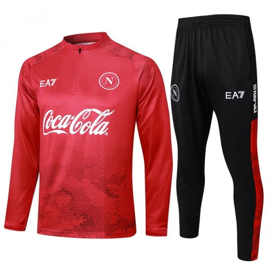 Chandal de Sudadera del Napoli Nino 24-25 Rojo - Haga un click en la imagen para cerrar