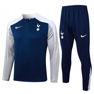 Chandal de Sudadera del Tottenham Hotspur Nino 25-26 Azul Gris